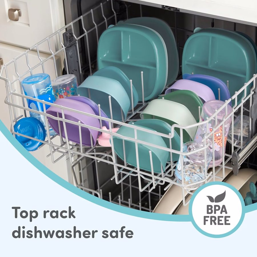 Tenedores de cubiertos NUK Kiddy, acero inoxidable duradero, sin BPA ni látex, para mayores de 18 meses, paquete de 3: Bebé