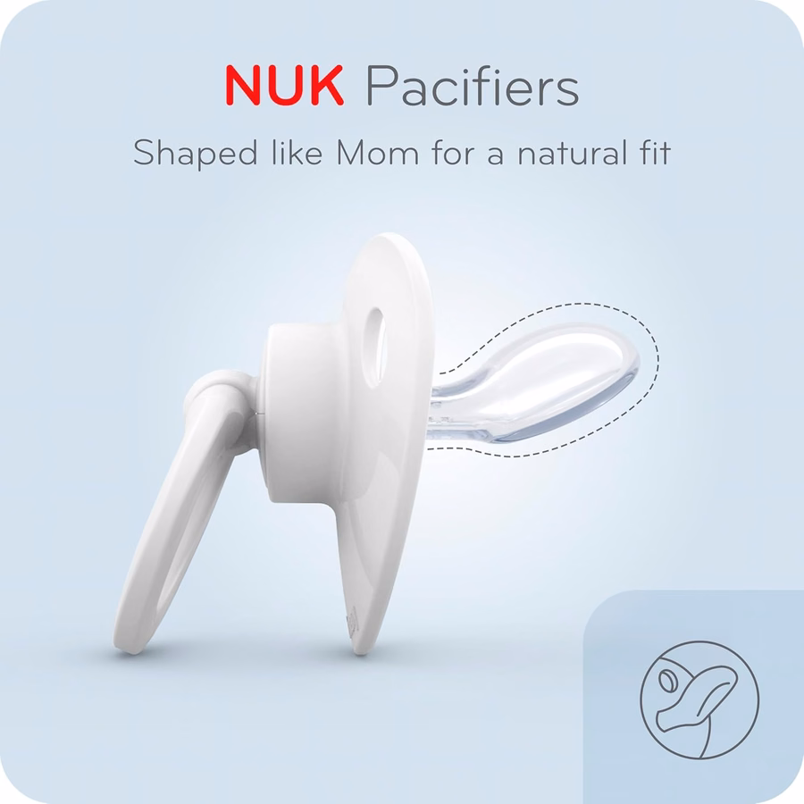 Set de regalo NUK Simply Natural con biberones SafeTemp y con ventilación anticólicos para una alimentación natural, incluye 9 piezas: Bebé
