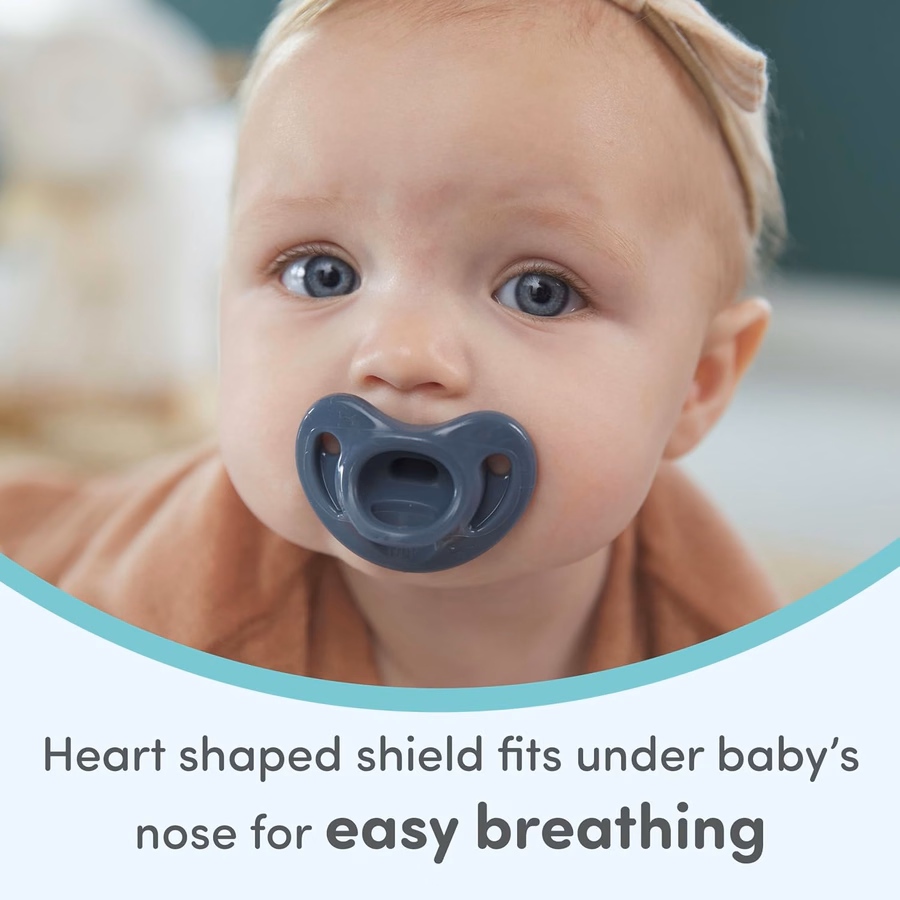 Chupete cómodo y atemporal NUK | 100 % silicona, diseño de una pieza | Sin BPA, suave para la piel del bebé | Paquete de 5, para bebés de 6 a 18 meses: Bebé