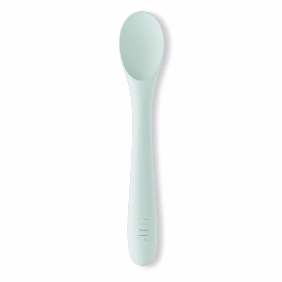 Cucharas de silicona para bebés NUK, material de silicona duradero, fáciles de sujetar y usar, aptas para lavavajillas, sin BPA, paquete de 3: Bebé