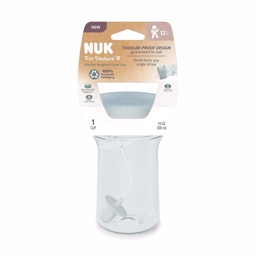 Vaso con pajita lastrada Everlast de NUK for Nature™: Deportes y actividades al aire libre