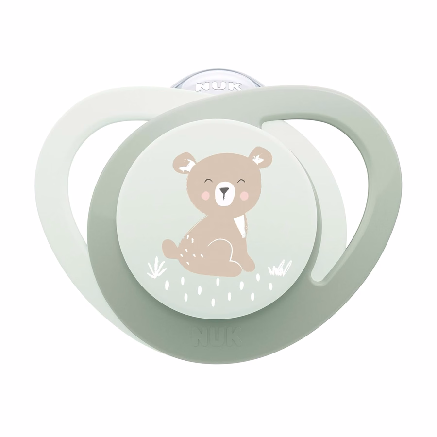 Chupete ortodóncico NUK que brilla en la oscuridad con escudo en forma de corazón, libre de BPA, apto para bebés de 6 a 18 meses, paquete de 4: Salud y hogar