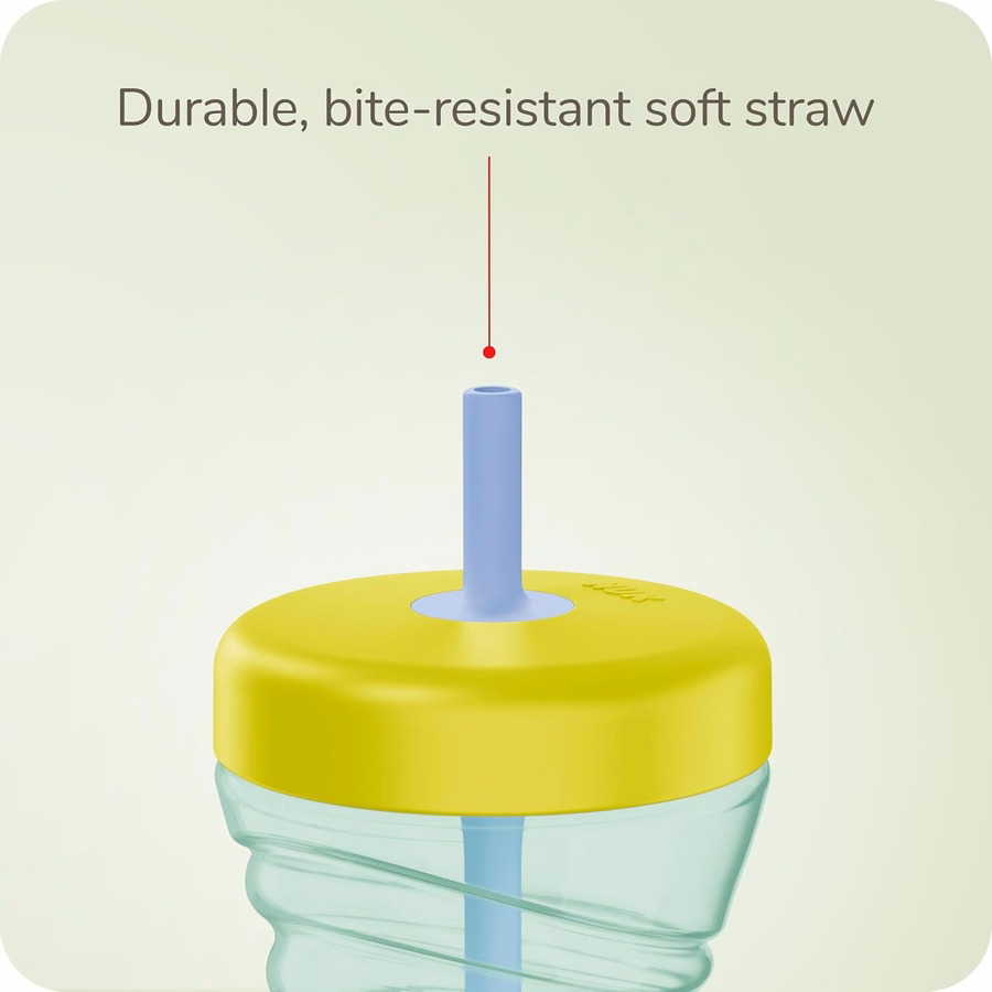 Vaso con pajita NUK Fun Grip, paquete de 3 - Vaso con pajita para niños pequeños para beber fácilmente, apto para mayores de 8 meses: Bebé