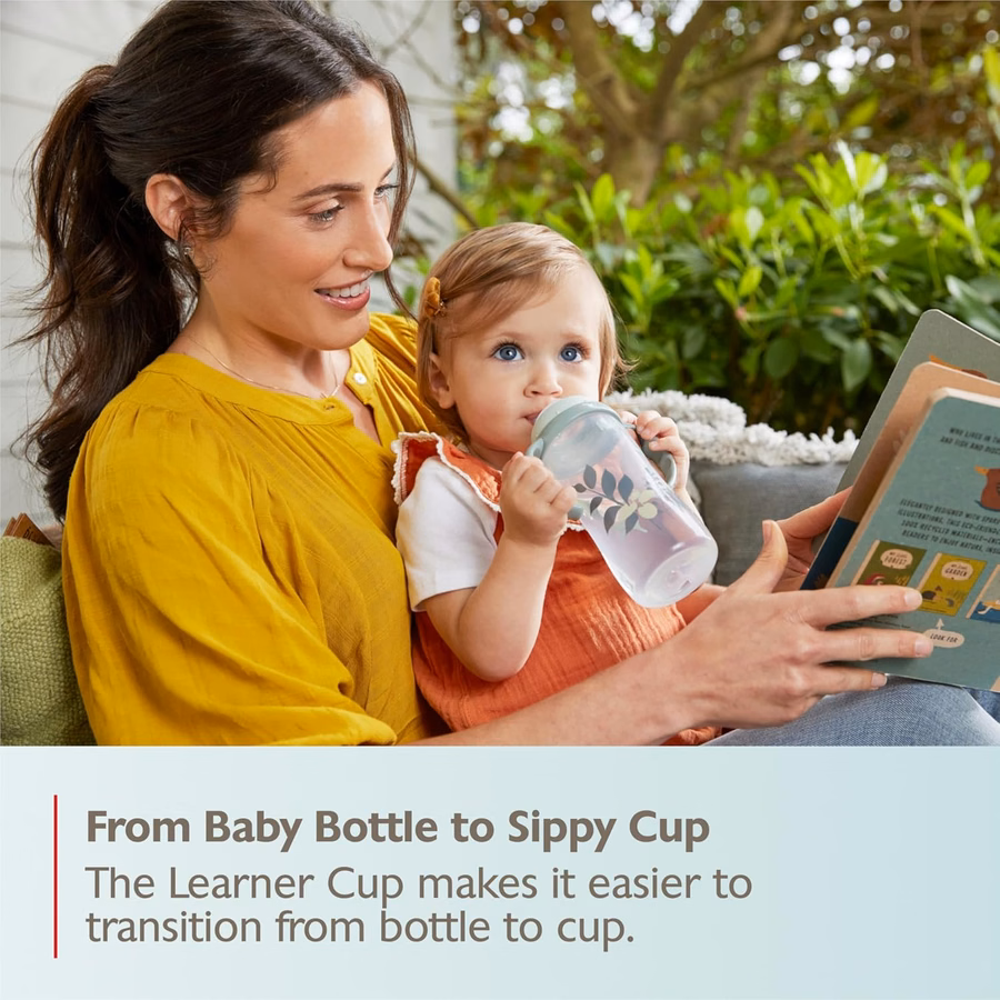 Vaso de aprendizaje NUK, 295 ml, paquete de 2, Stitch de Disney – Boquilla suave, asas de fácil agarre, sin BPA, vaso de transición a prueba de derrames: Bebé