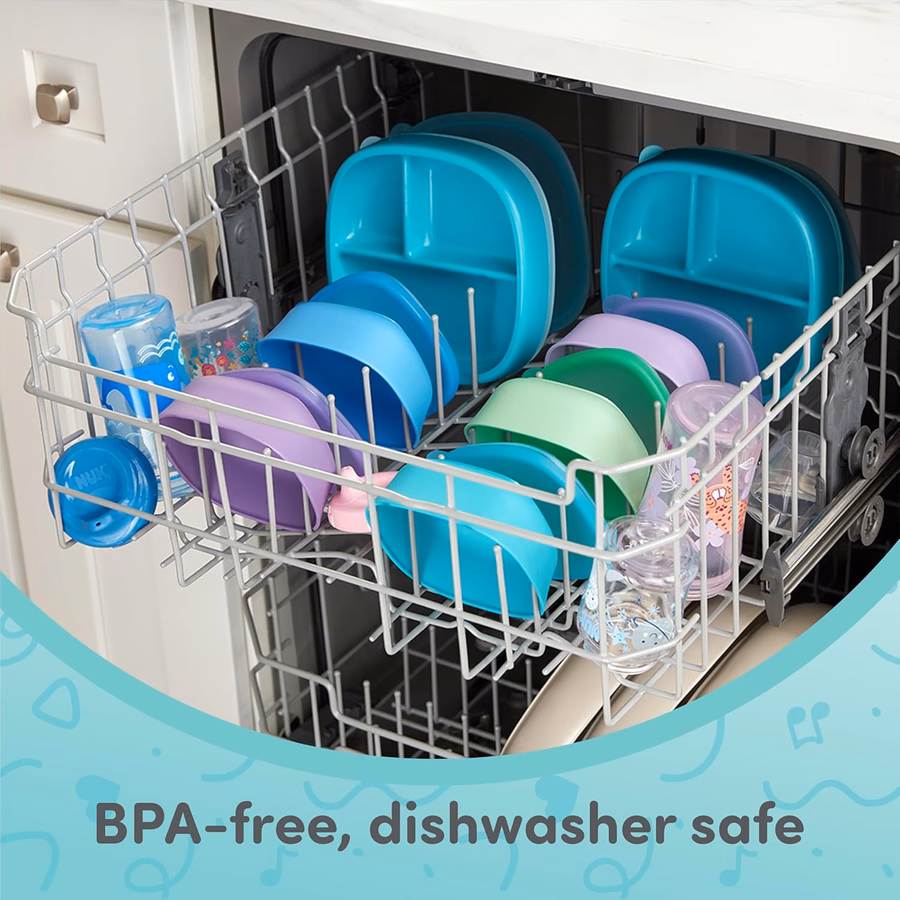 Vaso de aprendizaje NUK, Sra. Rachel, 295 ml, 8+ meses, paquete de 2 – Boquilla suave, asas de fácil agarre, sin BPA, vaso de transición a prueba de derrames: Bebé