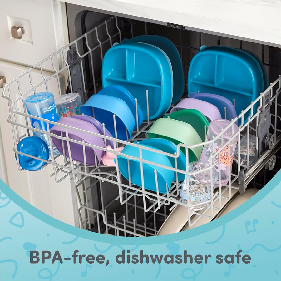 Vaso de aprendizaje NUK, Sra. Rachel, 148 ml, 6+ meses, paquete de 2 – Boquilla suave, asas de fácil agarre, sin BPA, vaso de transición a prueba de derrames: Bebé