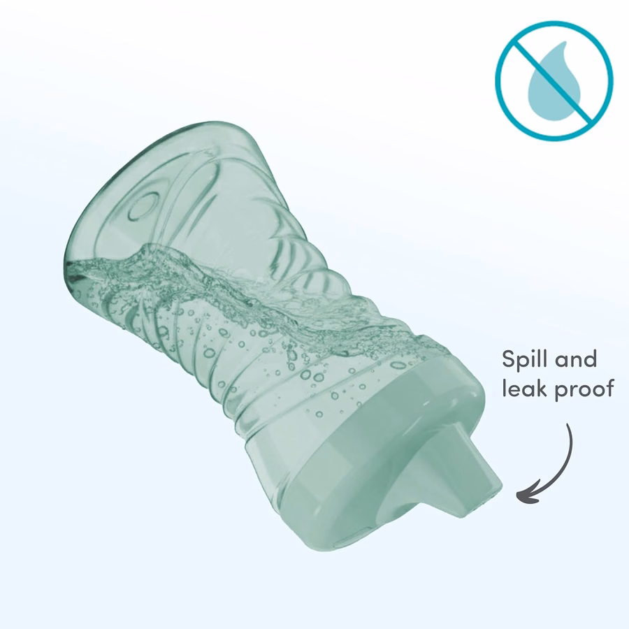 Vaso con pajita y boquilla rígida NUK First Choice Fun Grips 2.0, 295 ml, con asas, paquete de 4: Bebé